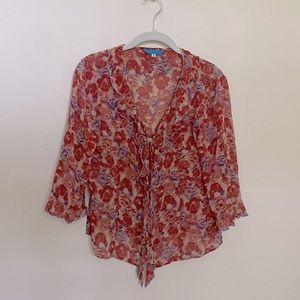 Johnny Was Silk Blouse M